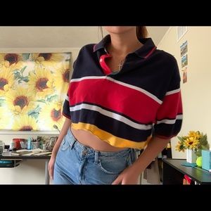 Cropped polo shirt by Woods and Gray